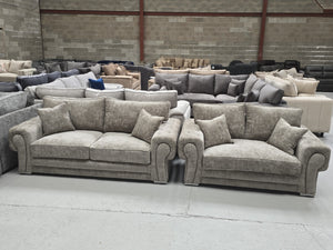 3+2 Vegas Sofa Set - Alaska Truffle Fabric