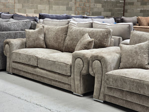 3+2 Vegas Sofa Set - Alaska Truffle Fabric