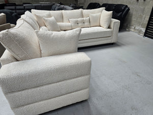 Boston Corner Sofa (Cream Boucle Fabric)