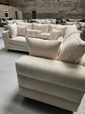 Boston Corner Sofa (Cream Boucle Fabric)