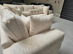 Boston Corner Sofa (Cream Boucle Fabric)