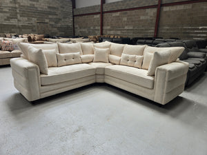 Boston Corner Sofa (Cream Boucle Fabric)