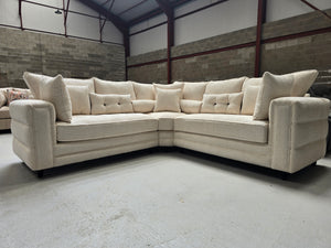 Boston Corner Sofa (Cream Boucle Fabric)