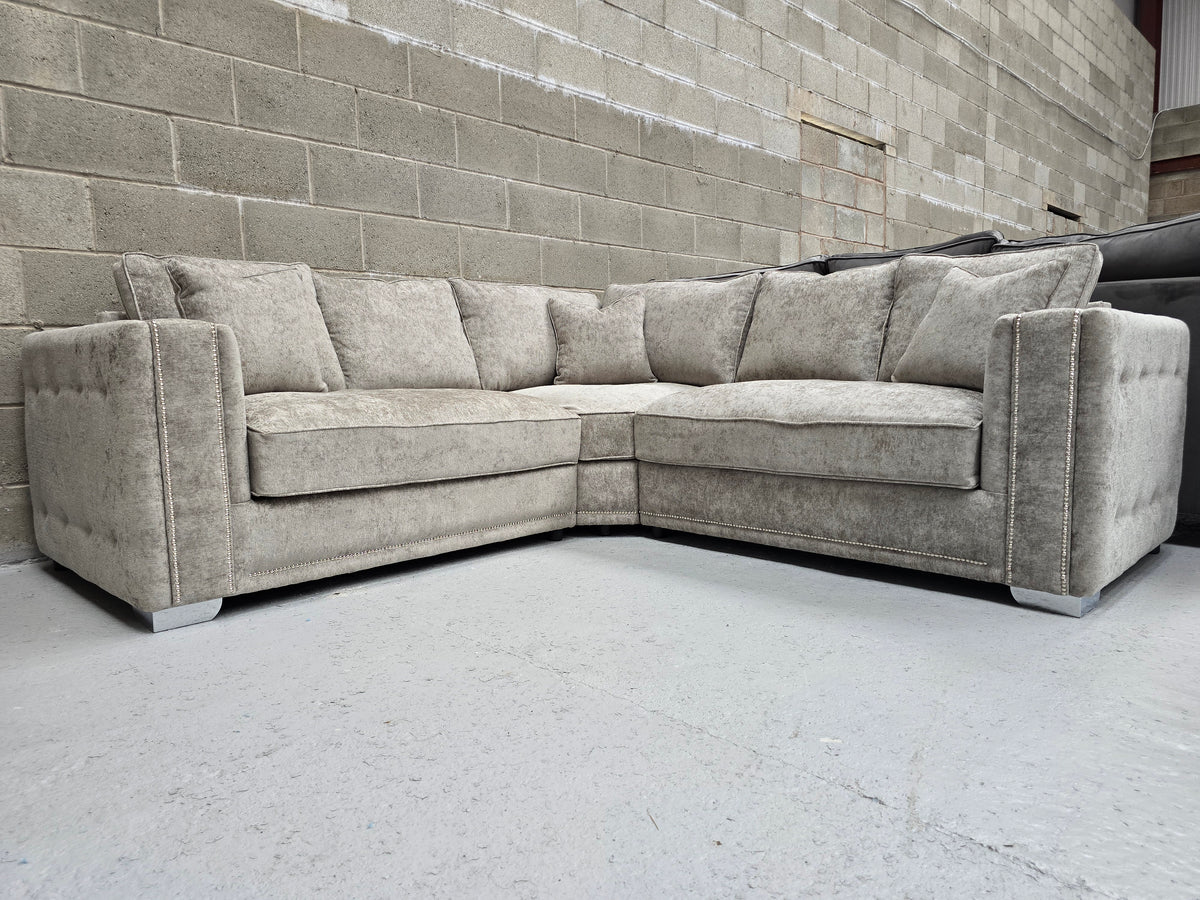 2c2 Monaco Corner 5 Seater Full Back Cushions (Alaska Truffle Color)