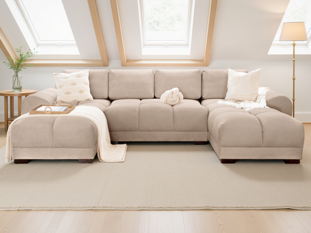 Azzuro Sofa Mocha U Shape Corner