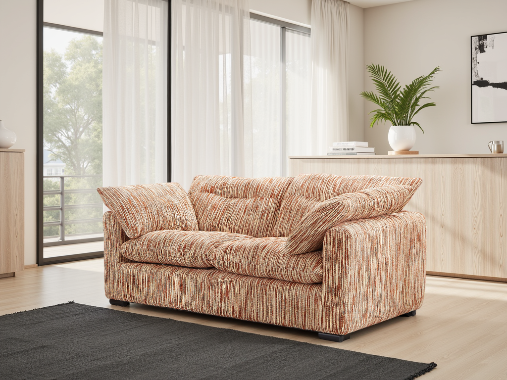 Quetta Sofa Rust/Beige 2 Seater