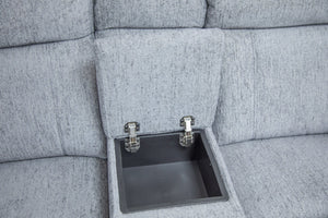 Owen Electric Recliner Sofa Grey Large Corner