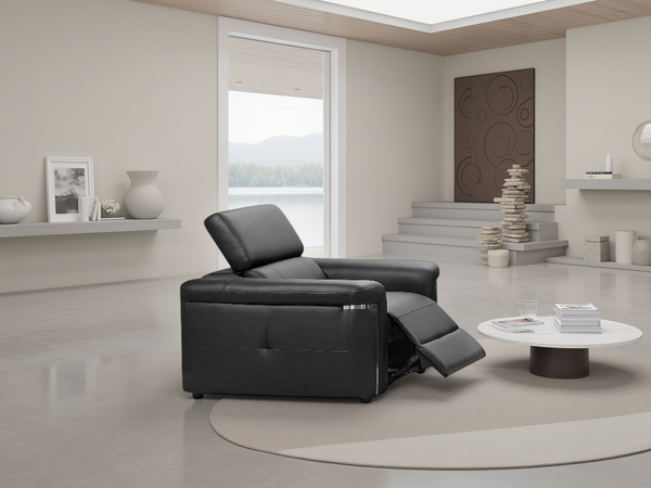 Somerville Electric Recliner Sofa Black Armchair