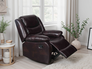 Conrad Manual Recliner Sofa Brown Armchair