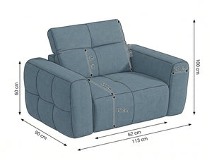 Faringdon Electric Recliner Grey Armchair