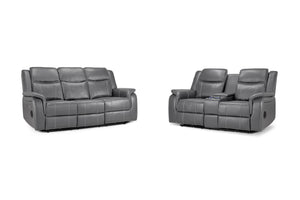 Galaxy Tech Electric Recliner Sofa Grey 3+2 Set