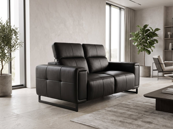 Richmond Electric Recliner Sofa Black 2 Seater
