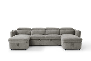 Capri Sofabed Grey U Shape Corner