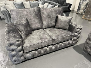 3+2 Royale Ashton Sofa (Silver Marble Fabric)