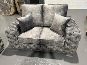 3+2 Royale Ashton Sofa (Silver Marble Fabric)