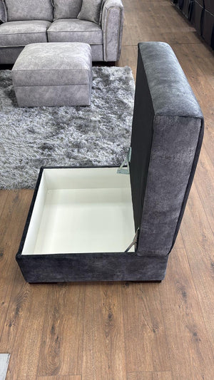 Serena Sofa Black Footstool