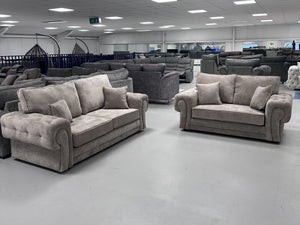 3+2 Vegas Sofa Set - Mink Kensington Fabric