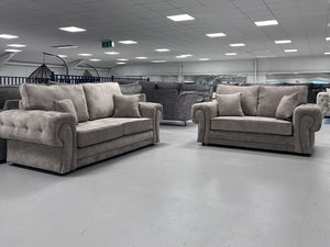 3+2 Vegas Sofa Set - Mink Kensington Fabric