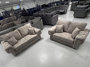 3+2 Vegas Sofa Set - Mink Kensington Fabric