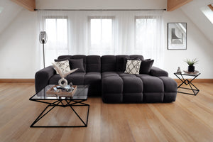 Jacob Sofa Black Right Hand Facing Corner