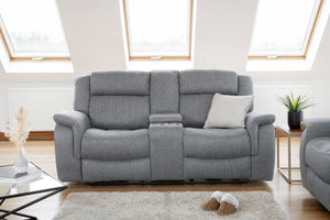Linden Electric Recliner Sofa Grey 2 Seater