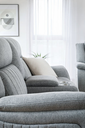 Linden Electric Recliner Sofa Grey 2 Seater