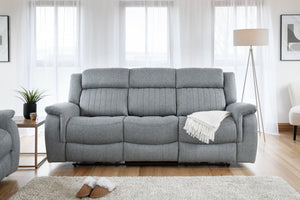 Linden Electric Recliner Sofa Grey 3 Seater