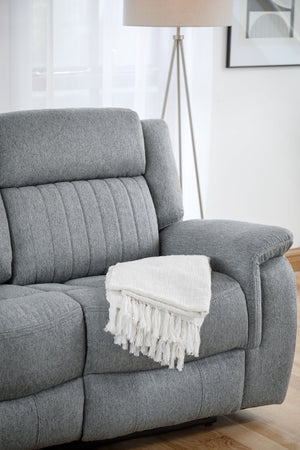 Linden Electric Recliner Sofa Grey 3 Seater