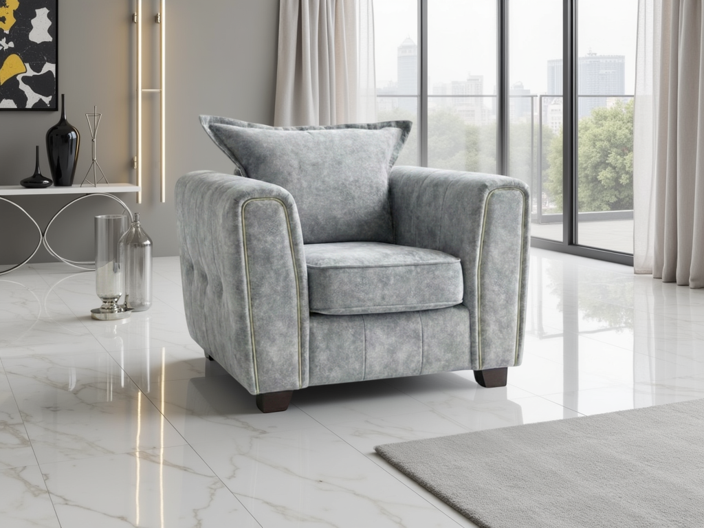 Serena Sofa Grey Armchair