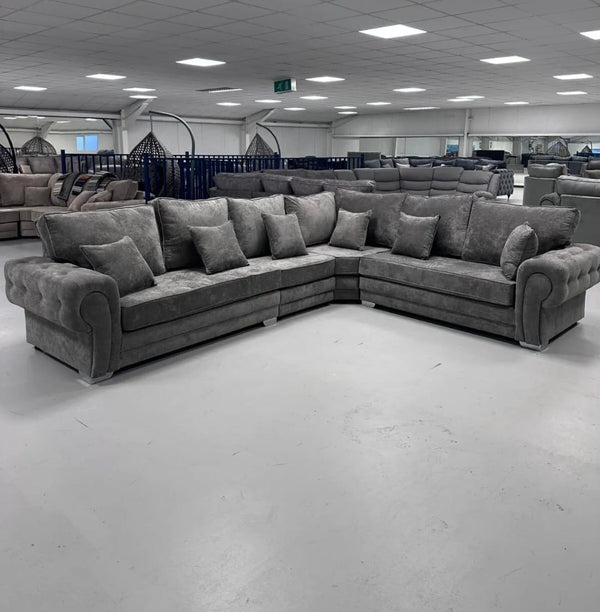 3c2 Vegas Corner Sofa Long Seats (Grey Kensignton)