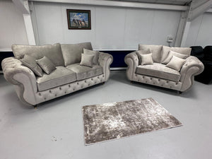 3+2 Royale Rio Chesterfield Sofa (New Coffee Plush)
