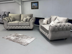 3+2 Royale Rio Chesterfield Sofa (New Coffee Plush)