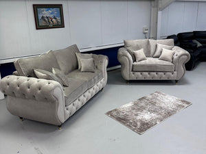 3+2 Royale Rio Chesterfield Sofa (New Coffee Plush)