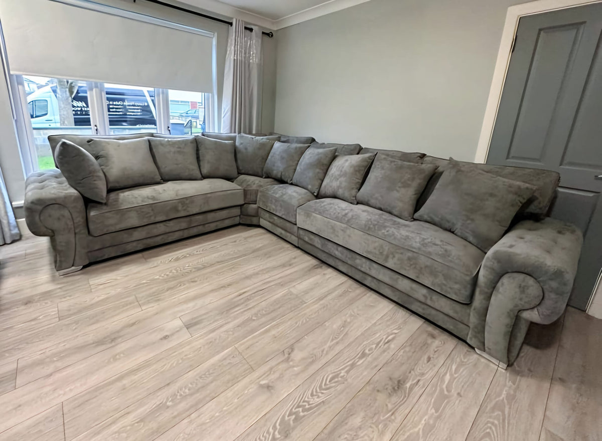 2c3 Vegas Corner Sofa - Grey Kensington Fabric