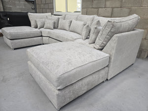 Belgravia U-Shape Sofa - Truffle Alaska Fabric