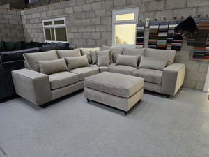 Soho Corner Sofa - New Coffee Plush Fabric