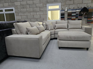 Soho Corner Sofa - New Coffee Plush Fabric