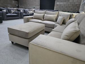 Soho Corner Sofa - New Coffee Plush Fabric