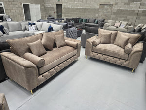3+2 Malibu Sofa Set -  Dapple Caramel Fabric