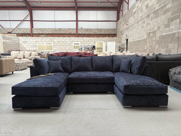 London U-Shape Sofa – Midnight Alaska Fabric