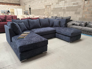 London U-Shape Sofa – Midnight Alaska Fabric