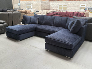 London U-Shape Sofa – Midnight Alaska Fabric