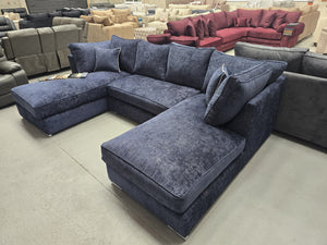 London U-Shape Sofa – Midnight Alaska Fabric