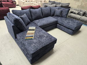 London U-Shape Sofa – Midnight Alaska Fabric