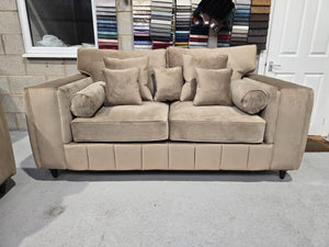 3+2 Madrid Sofa Set – Mink Plush Fabric