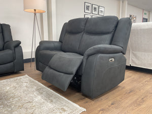 Leon Electric Recliner Sofa Black 2 Seater