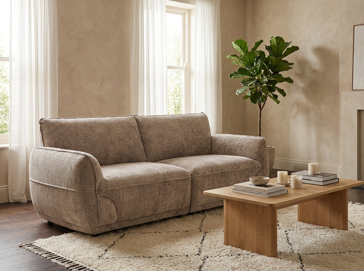Angelo Sofa Beige 3 Seater