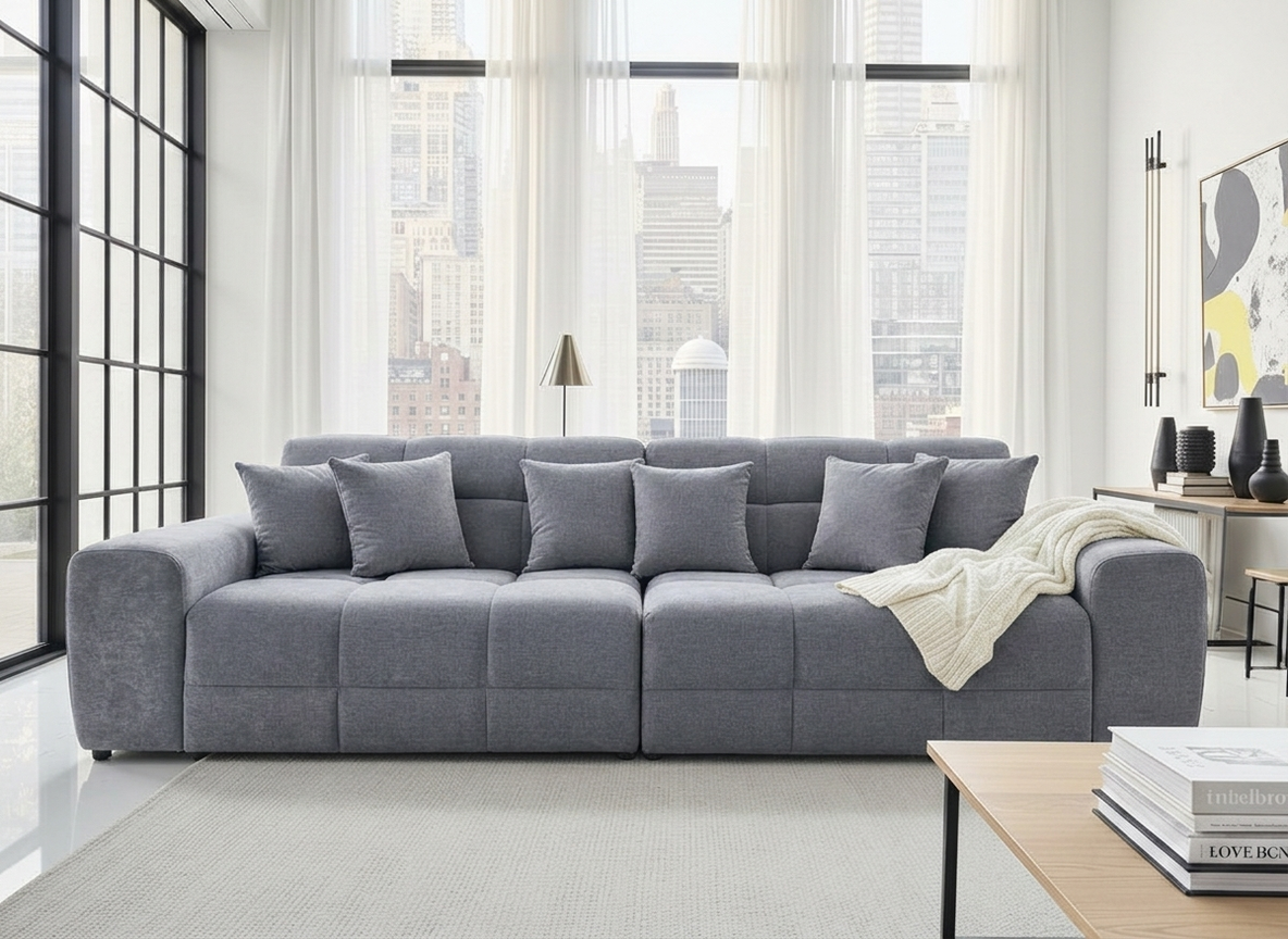 Jacob Sofa Grey 4 Seater