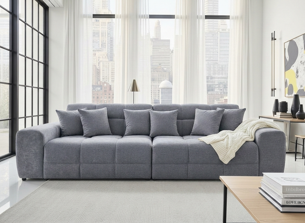 Jacob Sofa Grey 4 Seater