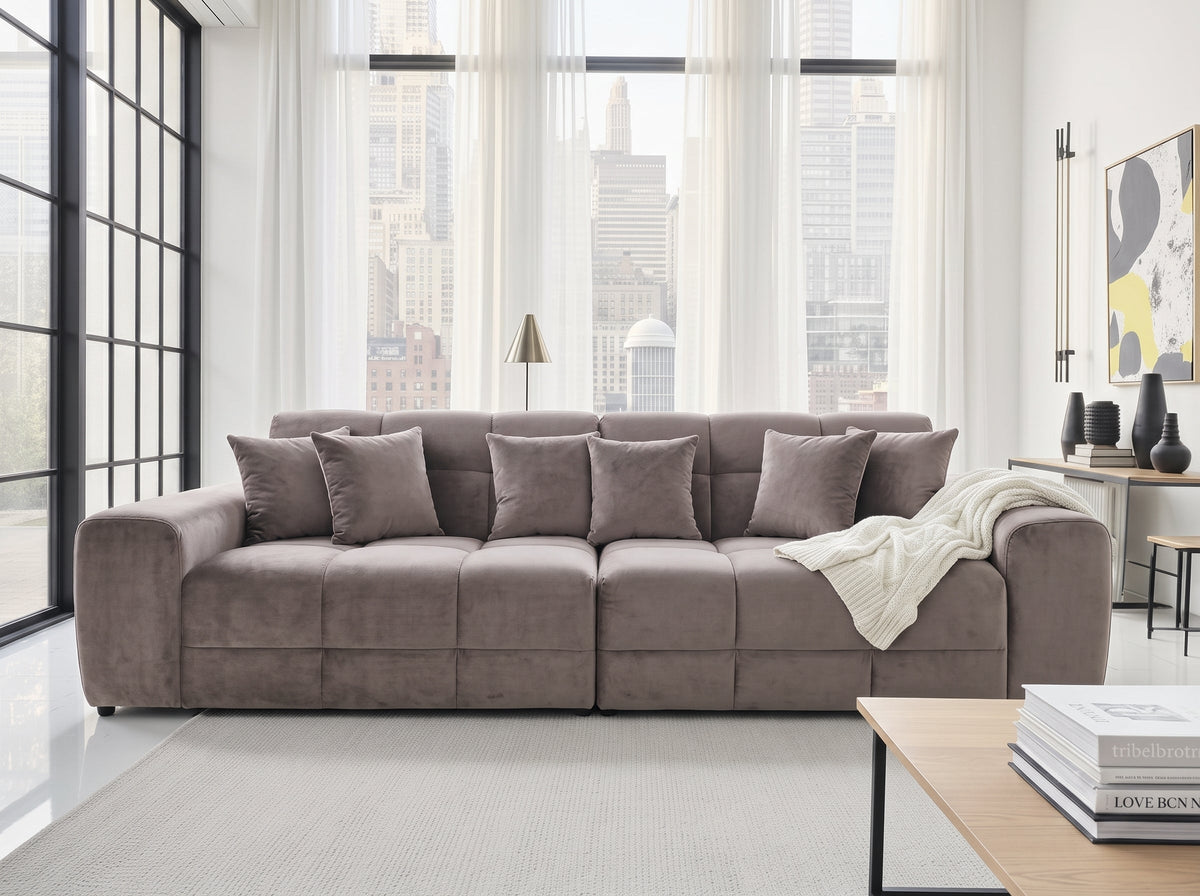 Jacob Sofa Mocha 4 Seater